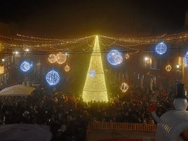 La Plaza Mayor de Ciudad Rodrigo, durante las pasadas Navidades