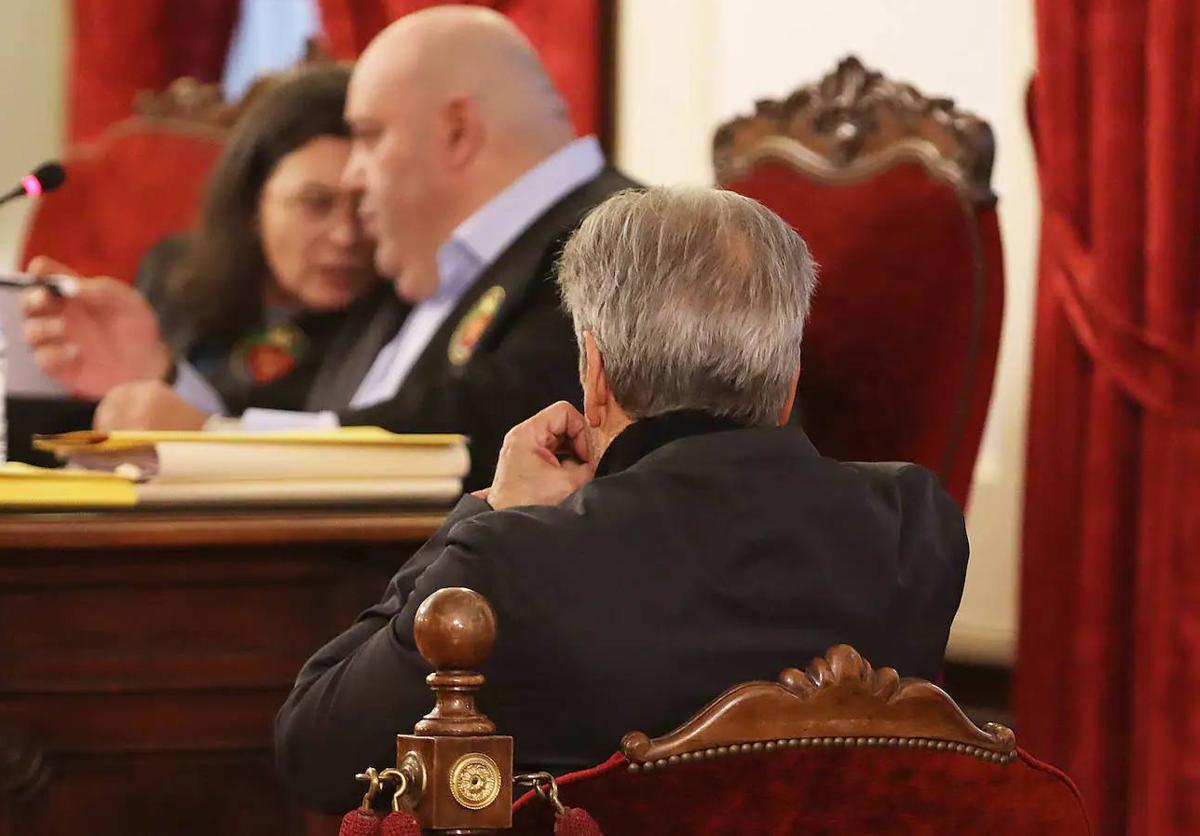 Pedro Muñoz durante una de las sesiones de este juicio.