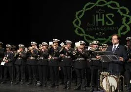 La banda de cornetas y tambores de los Nazarenos, en un concierto el pasado día 2.