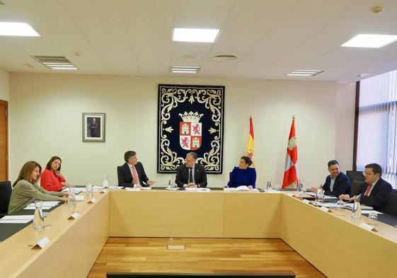 Reunión de la Junta de Portavoces en las Cortes de Castilla y León.