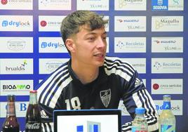 Dani Plomer, durante la rueda de prensa.