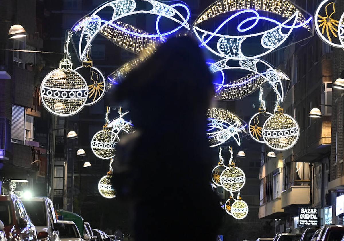 Iluminación navideña en la calle Torrecilla.