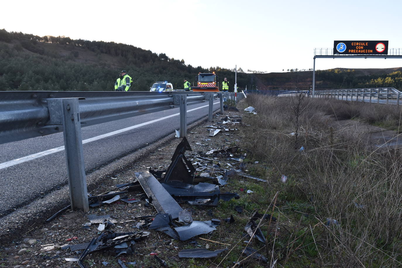 Colisión múltiple en la A-67 en Palencia