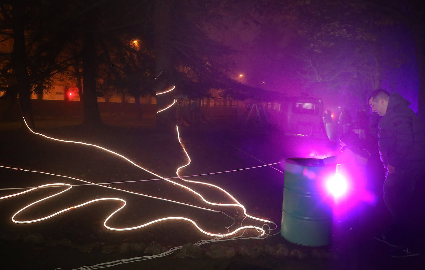 El bosque mágico llena de luz y fantasía la Navidad palentina