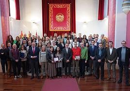 Entrega de medallas y distinciones a los funcionarios de la Diputación de Valladolid, este viernes.