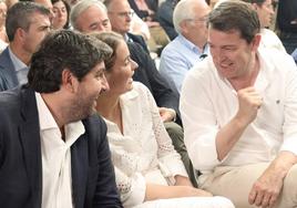 Alfonso Fernández Mañueco, en un acto en la sede nacional del PP, el día siguiente a las elecciones generales de 23 de julio.