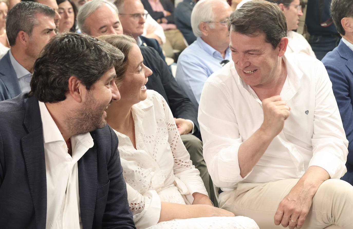 Alfonso Fernández Mañueco, en un acto en la sede nacional del PP, el día siguiente a las elecciones generales de 23 de julio.