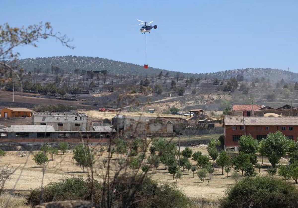 Incendio forestal en la provincia de Burgos en verano de 2022.