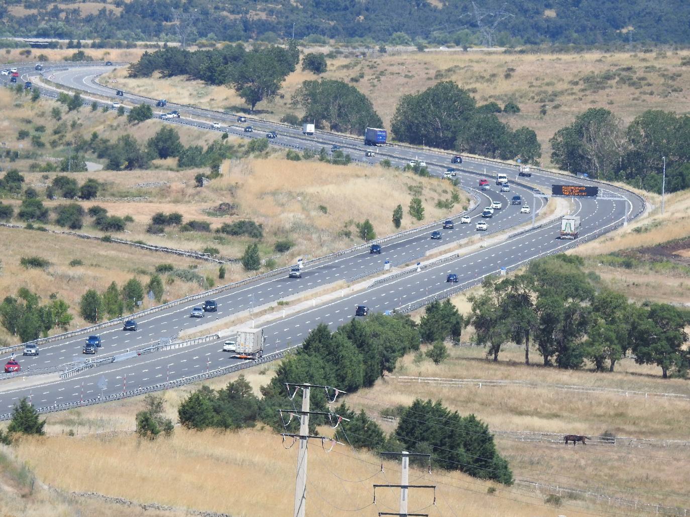 Tramo de la AP-6 en la provincia de Segovia.