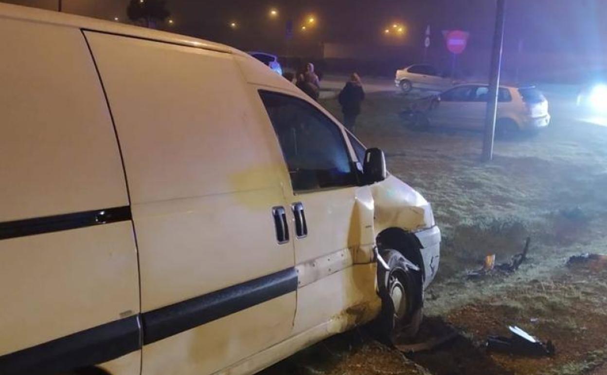 Estado en el que quedaron los vehículos implicados en el accidente.