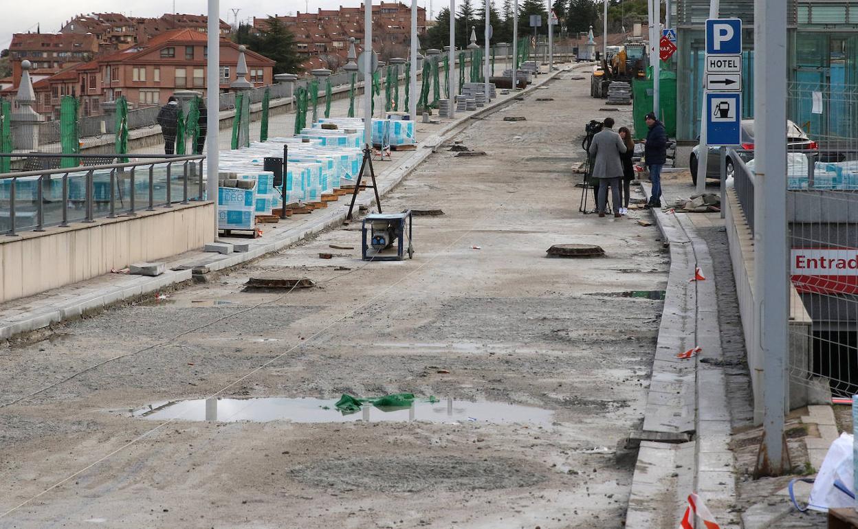 Estado de las obras de la avenida Padre Claret.