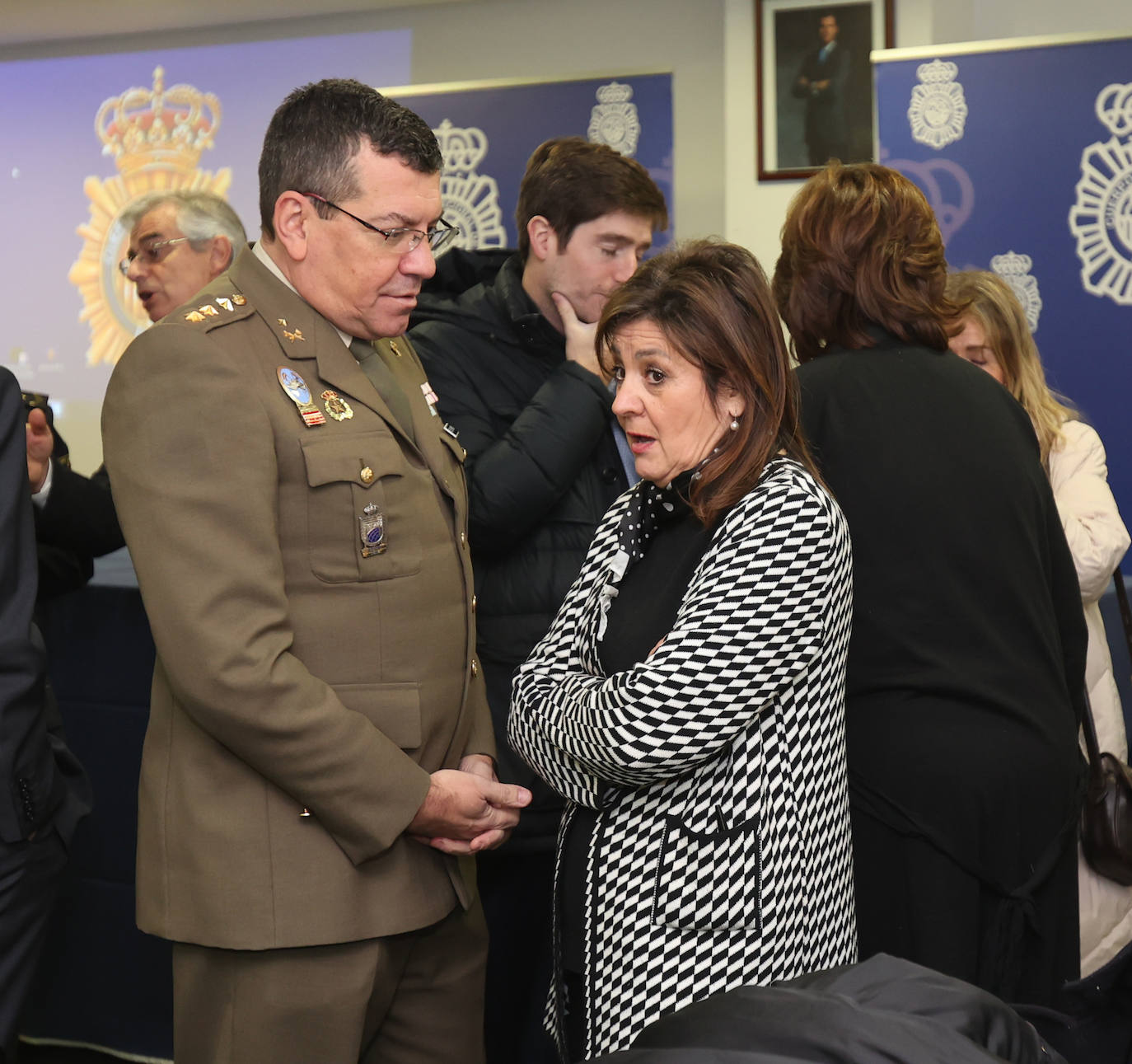 Acto para celebrar los 199 años de historia de la Policía Nacional de Palencia, este viernes.