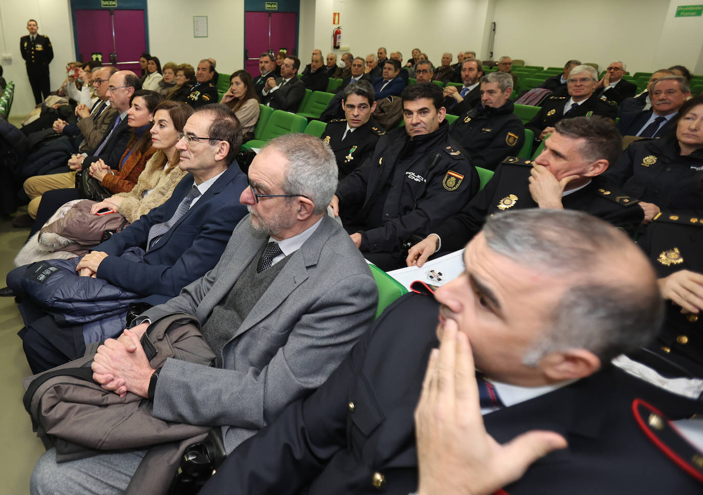 Acto para celebrar los 199 años de historia de la Policía Nacional de Palencia, este viernes.