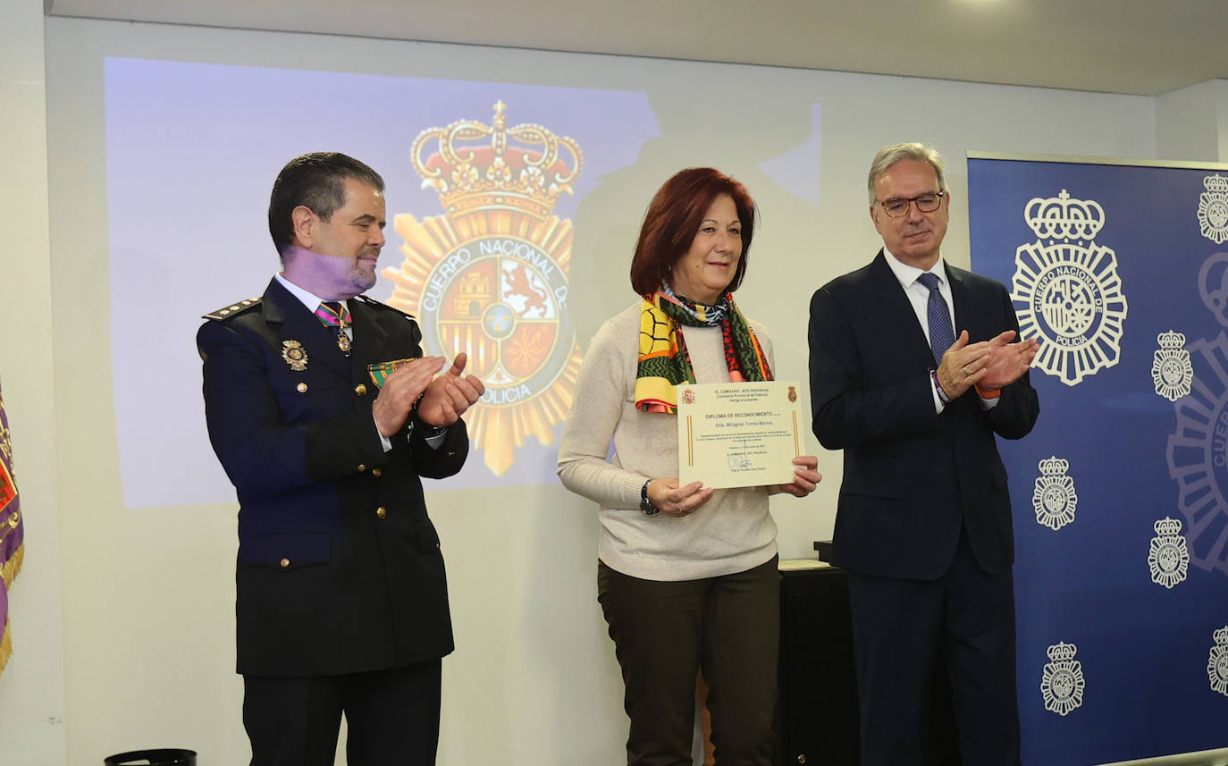 Acto para celebrar los 199 años de historia de la Policía Nacional de Palencia, este viernes.