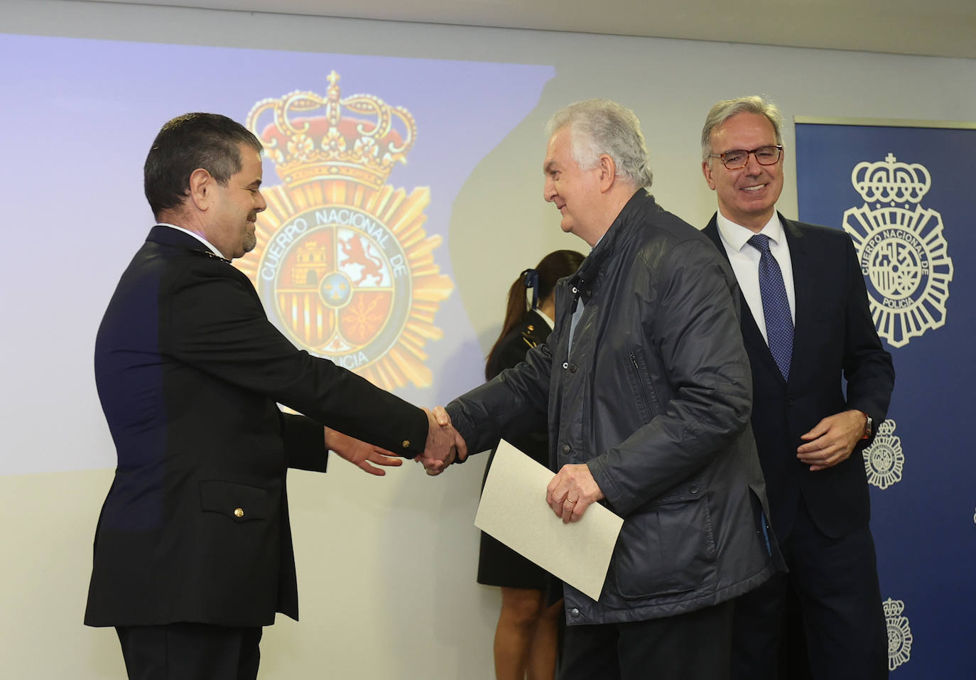 Acto para celebrar los 199 años de historia de la Policía Nacional de Palencia, este viernes.