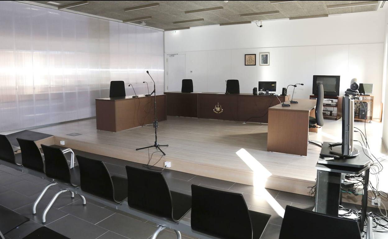 Sala de vistas de la Audiencia Provincial de Palencia.