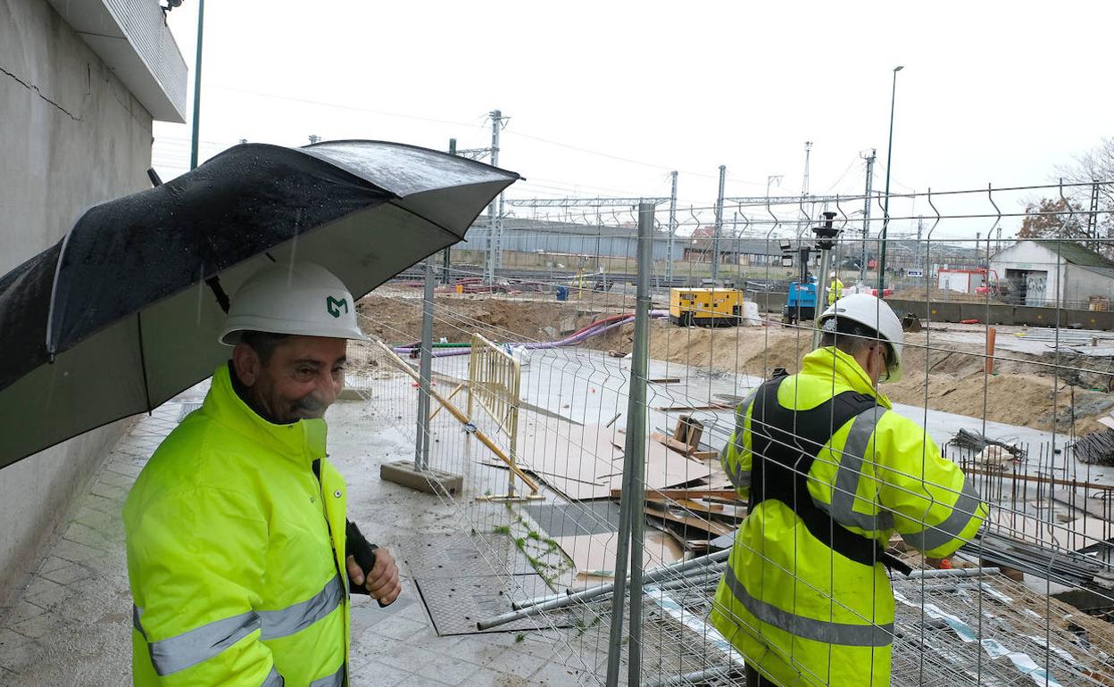 Imagen de archivo de las obras en la calle Panaderos en Vallaldolid. 