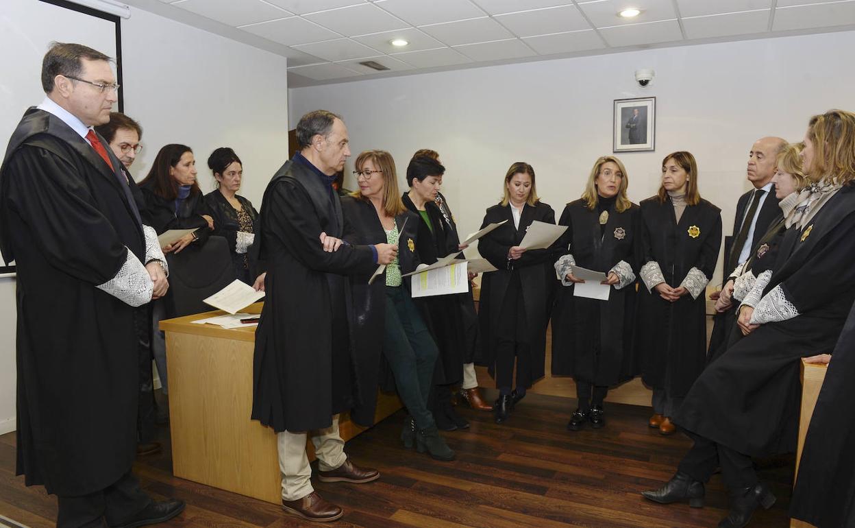 Letrados de la Administración de Justicia de Valladolid, en la última asamblea. 