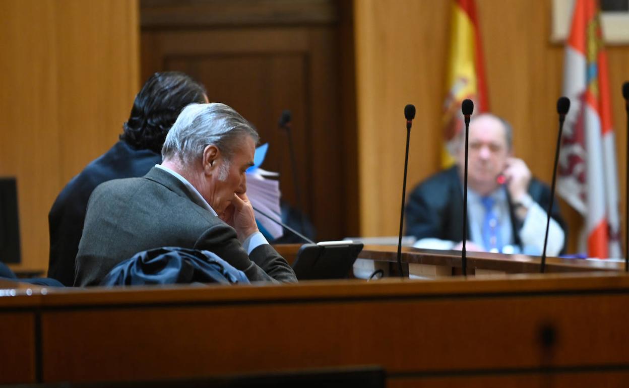 César Moyano, durante la celebración del juicio en la Audiencia de Valladolid.