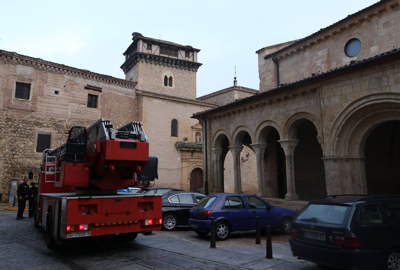 Incendio en la iglesia de la Trinidad. 