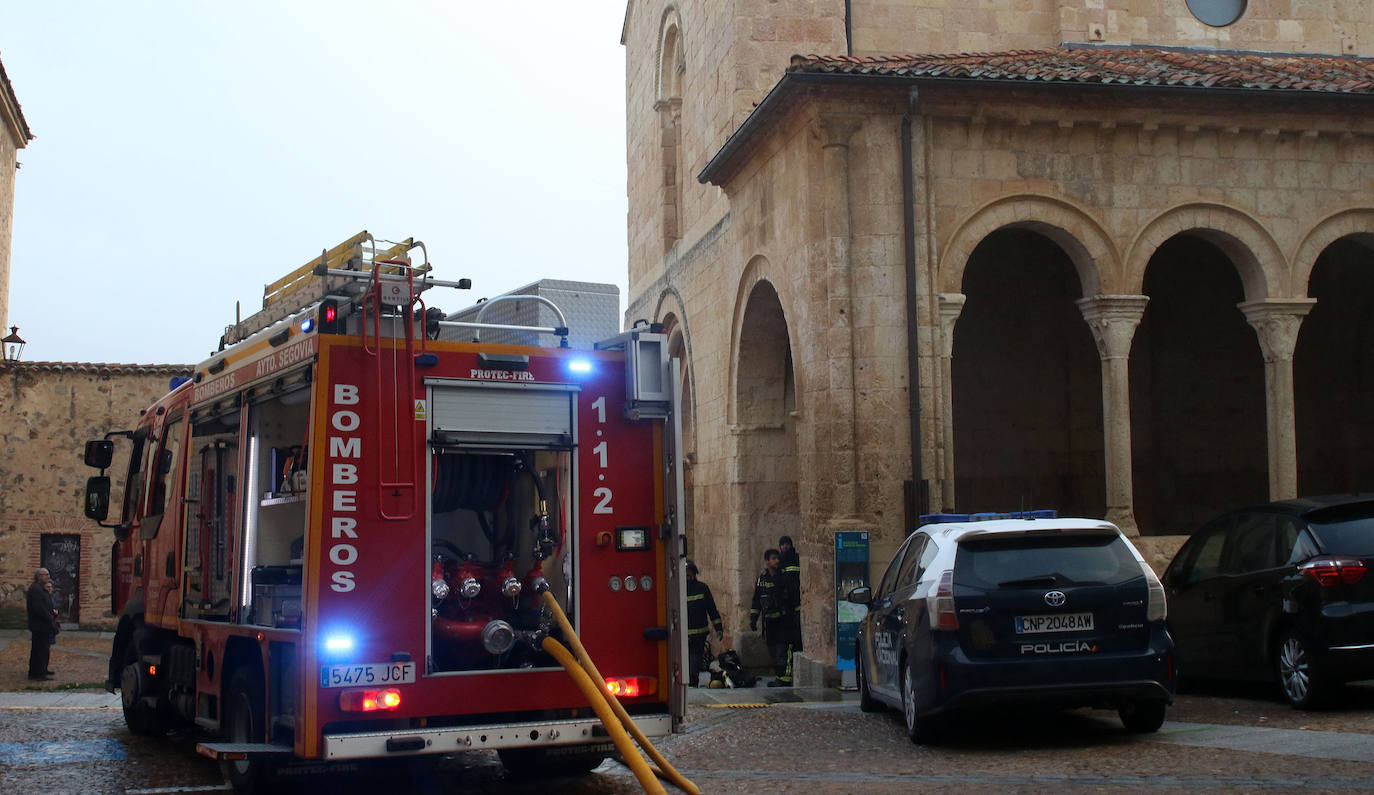 Incendio en la iglesia de la Trinidad. 