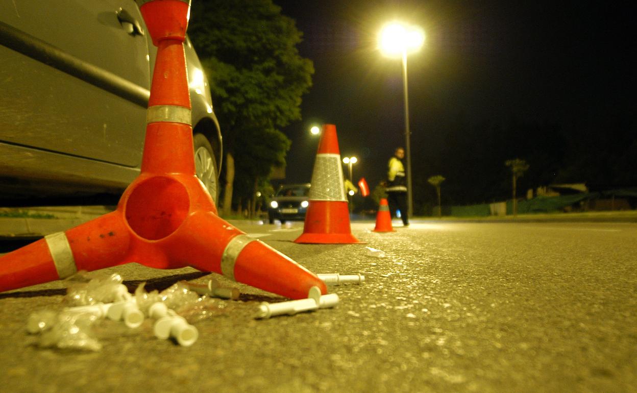 Control policial contra el consumo de alcohol al volante.