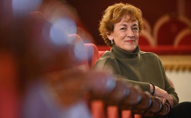 Ana Gallego, en el patio de butacas del Teatro Calderón de Valladolid.