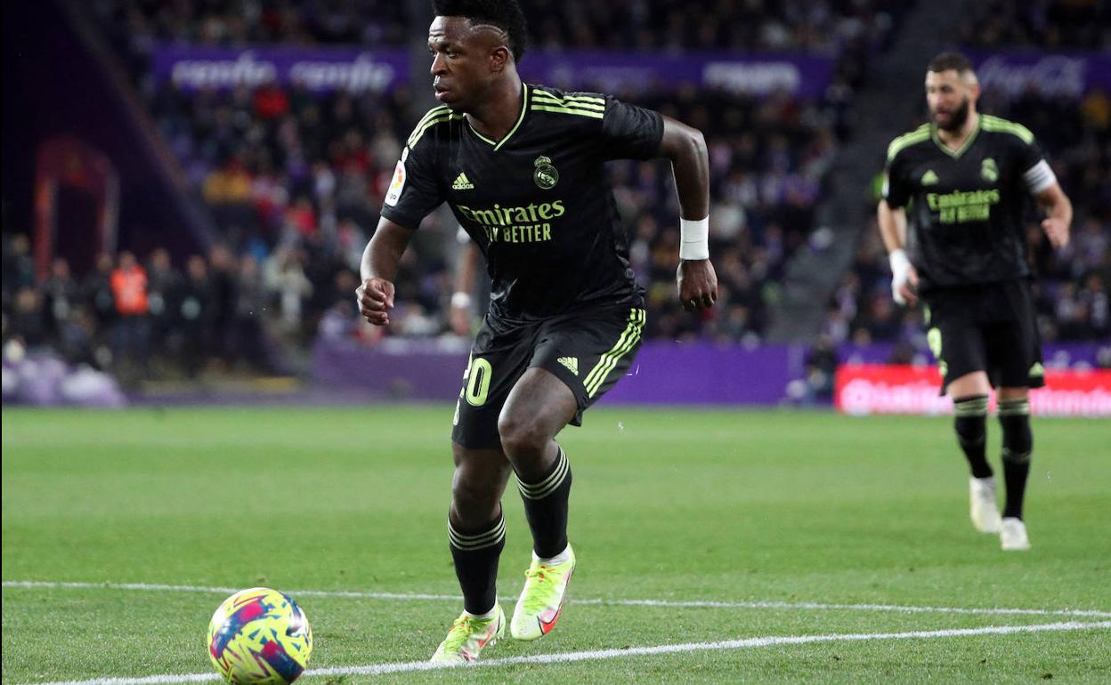 Vinicius en el partido de LaLiga del Real Valladolid-Real Madrid en el estadio Jose Zorrilla, el 30 de diciembre. 
