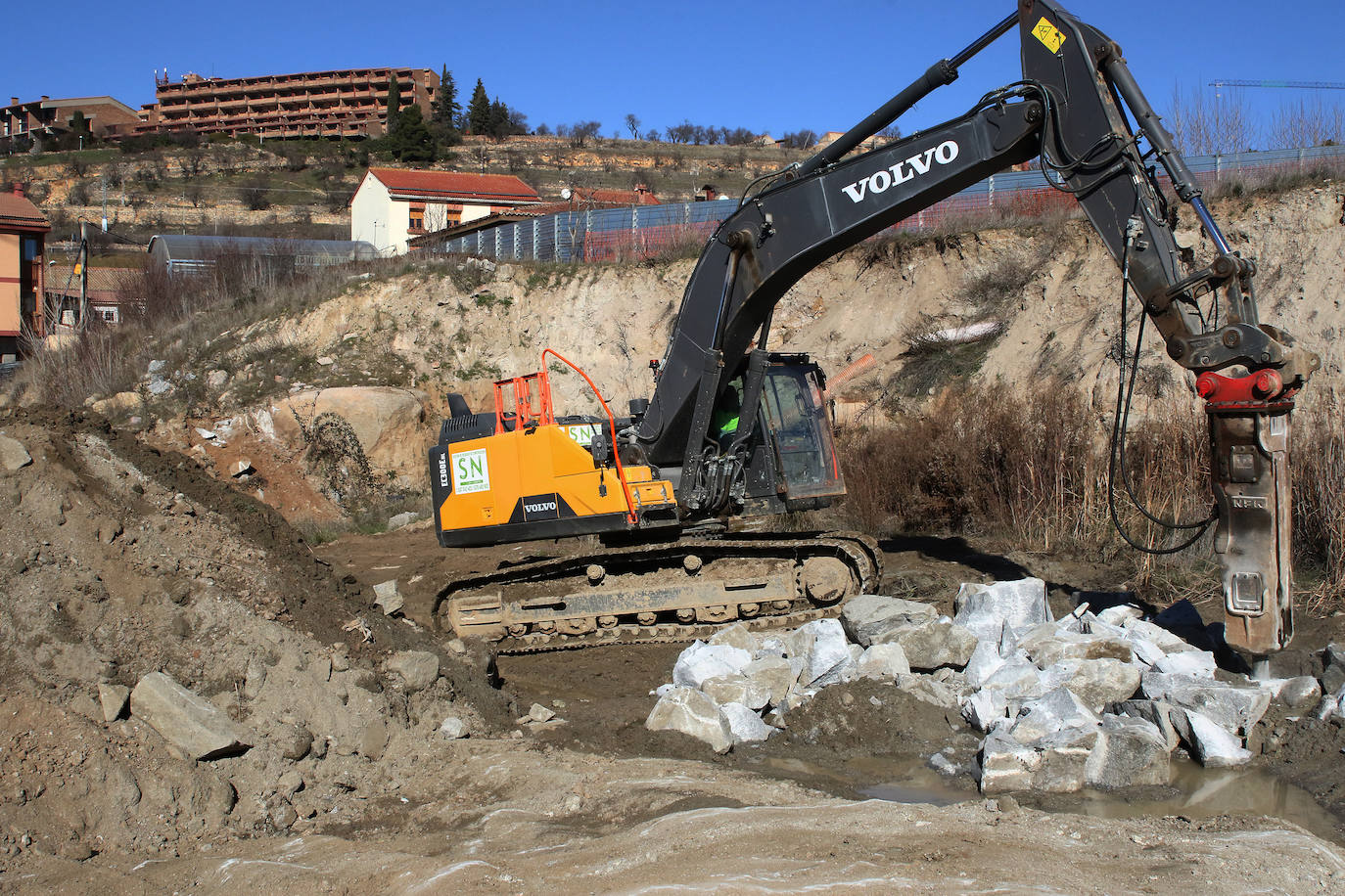 Obras de construccion del Instuto de San Lorenzo. 