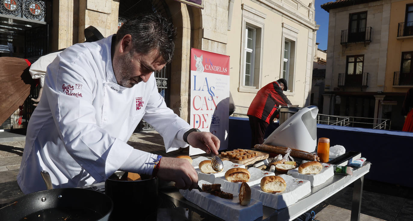 El quemado y despiece del cerdo, la degustación de chichurro y el concurso de cocina en directo de Platos del Cerdo colman de actividades la Plaza Mayor