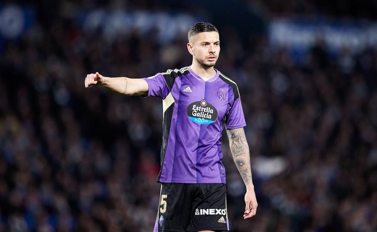 Javi Sánchez, durante el partido frente a la Real Sociedad.