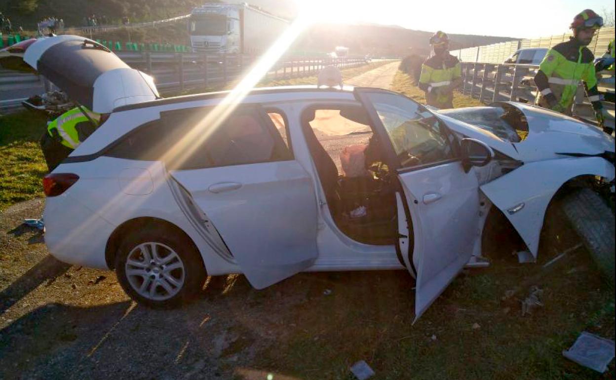 Estado del vehículo tras el accidente.