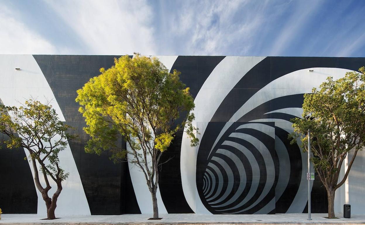 Mural '2x4: Vortex', en el Miami Design District. 