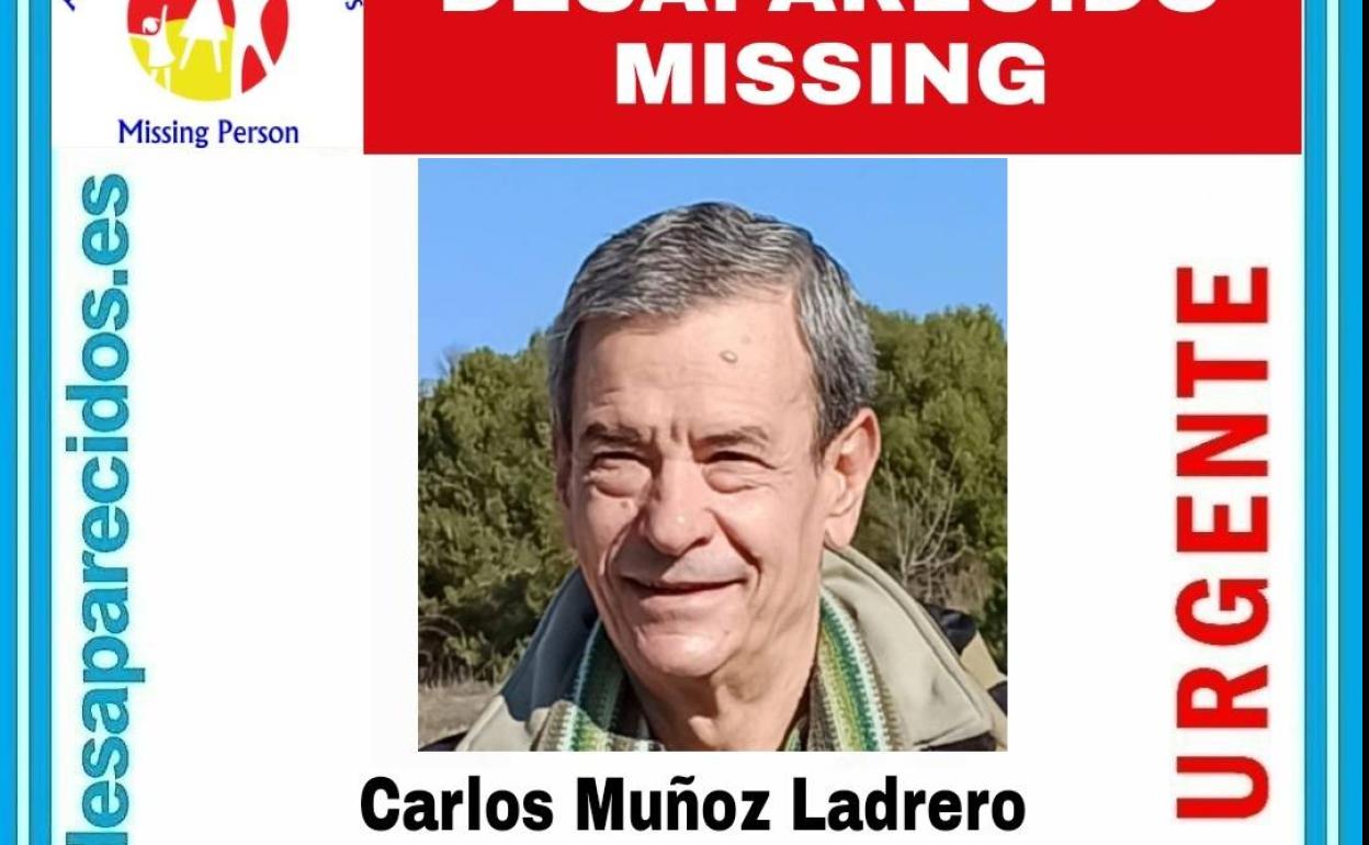 Fotografía de Carlos Muñoz Ladrero difundida por SOS Desaparecidos.