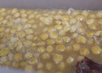 Imagen secundaria 1 - Receta de cocido de garbanzos y chorizo