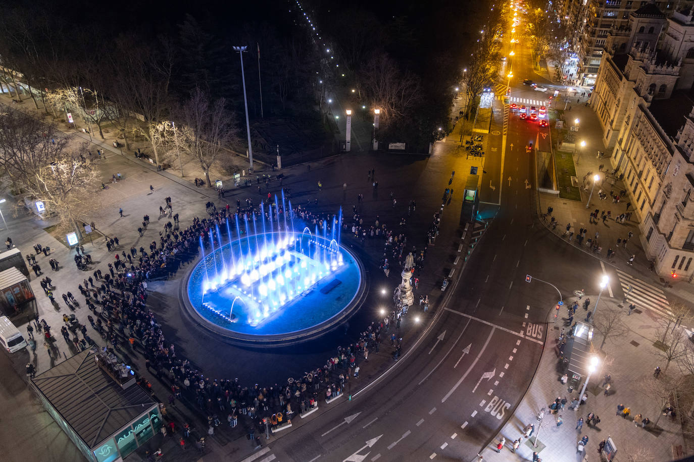 Inauguración fuente Zorrilla de Valladolid con un espectáculo de luz y música 