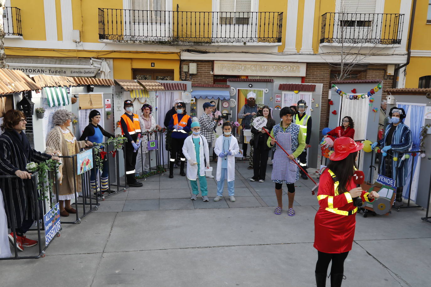 Un momento del desfile de carnaval en Tudela de Duero. 