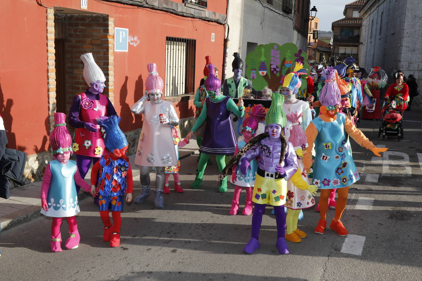 Un momento del desfile de carnaval en Tudela de Duero. 