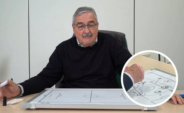 Javier Yepes, con su pizarra, en la redacción de El Norte de Castilla. 