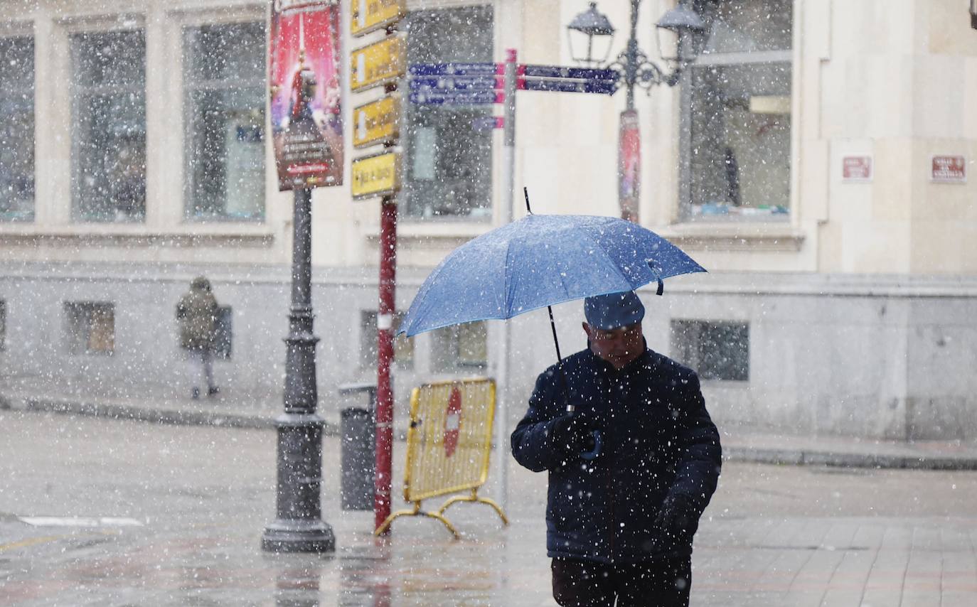 Fotos: La capital palentina recibe intensos copos