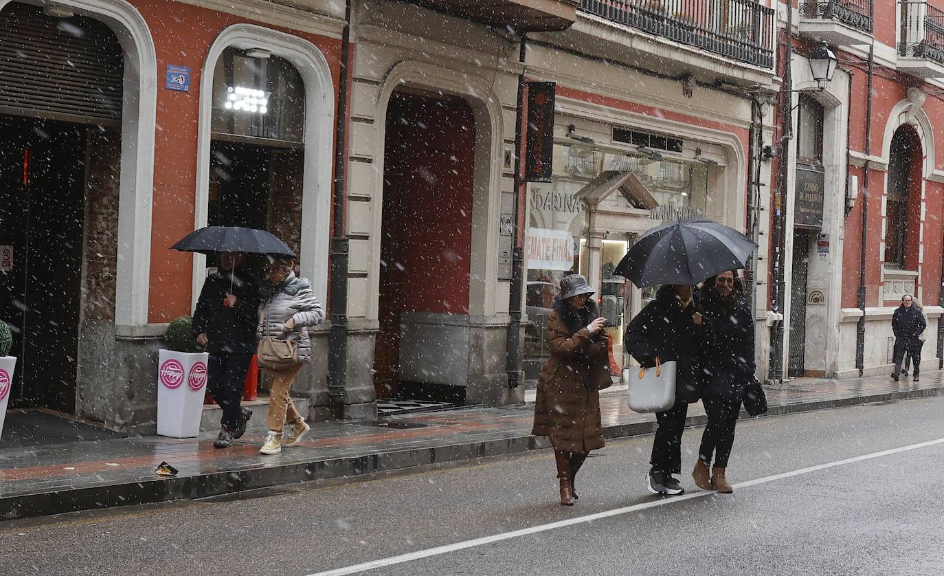 Fotos: La capital palentina recibe intensos copos