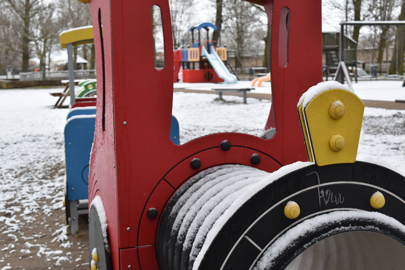 Aguilar y el resto de la provincia palentina ha amanecido con una capa blanca