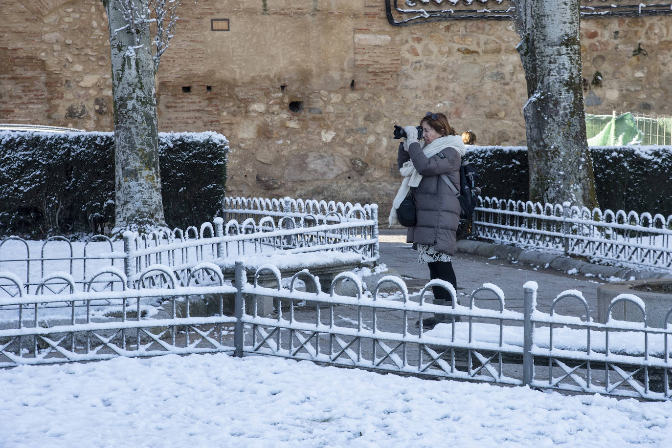 Segovia amanece cubierta de blanco. 