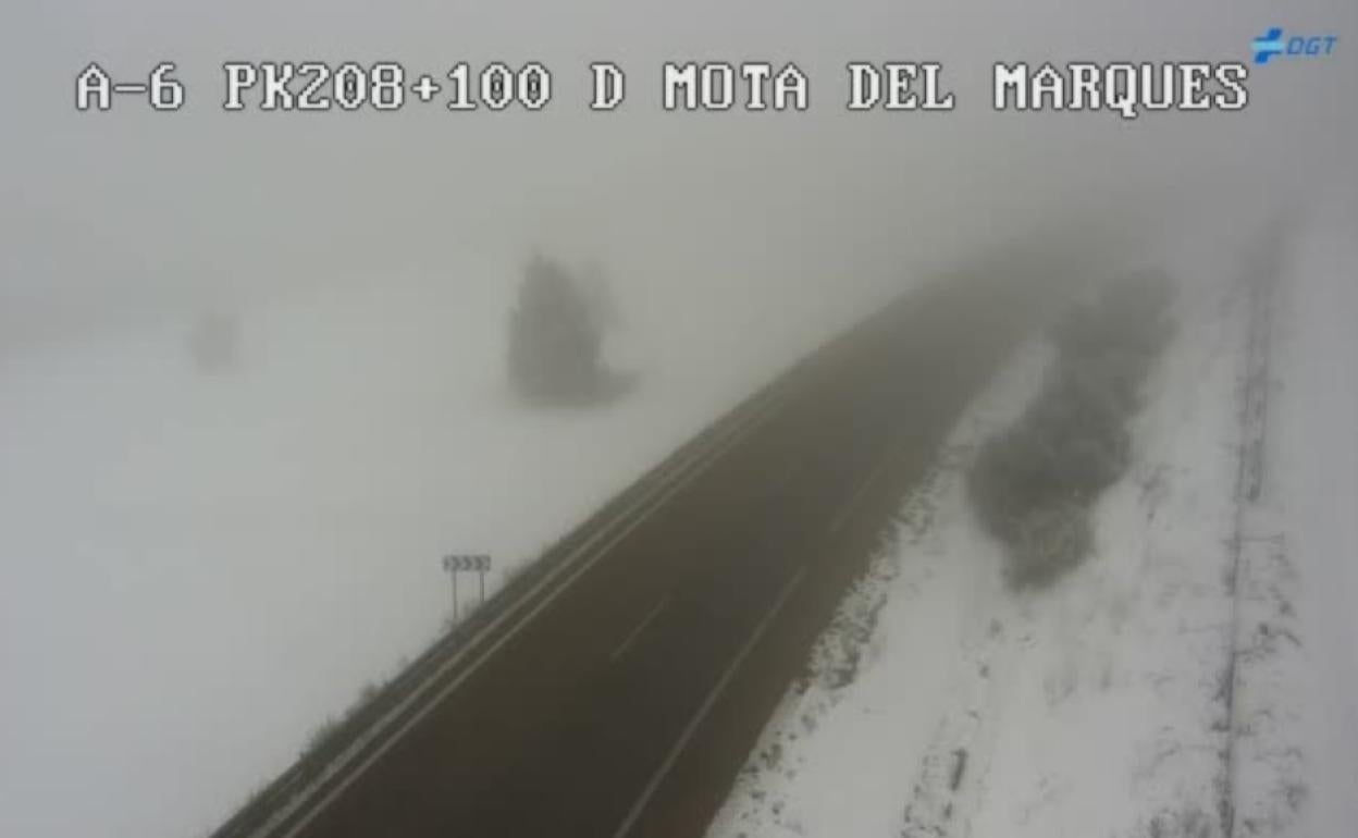 Cámara de la DGT esta mañana en Mota del Marqués, Valladolid.