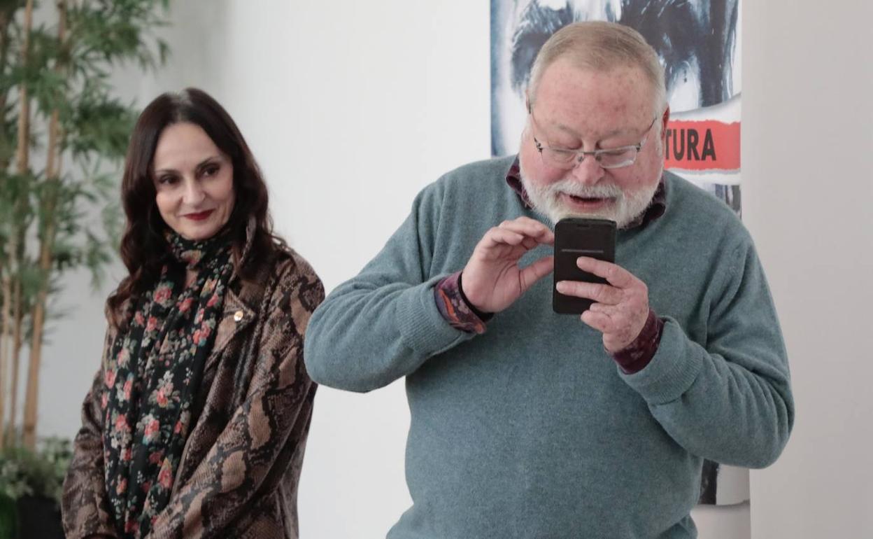 Angélica Liddell y Fernando Savater, en Valladolid. 
