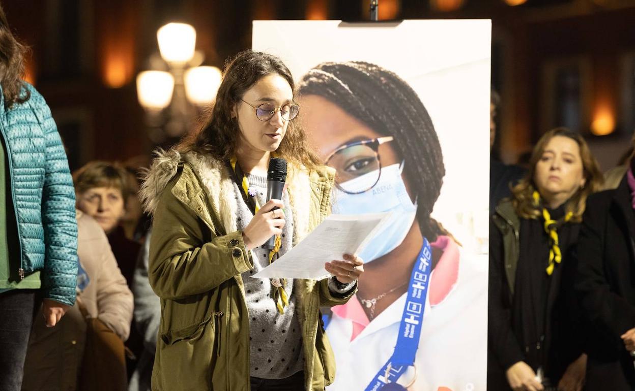 Acto en honor de Teresa en Valladolid. 