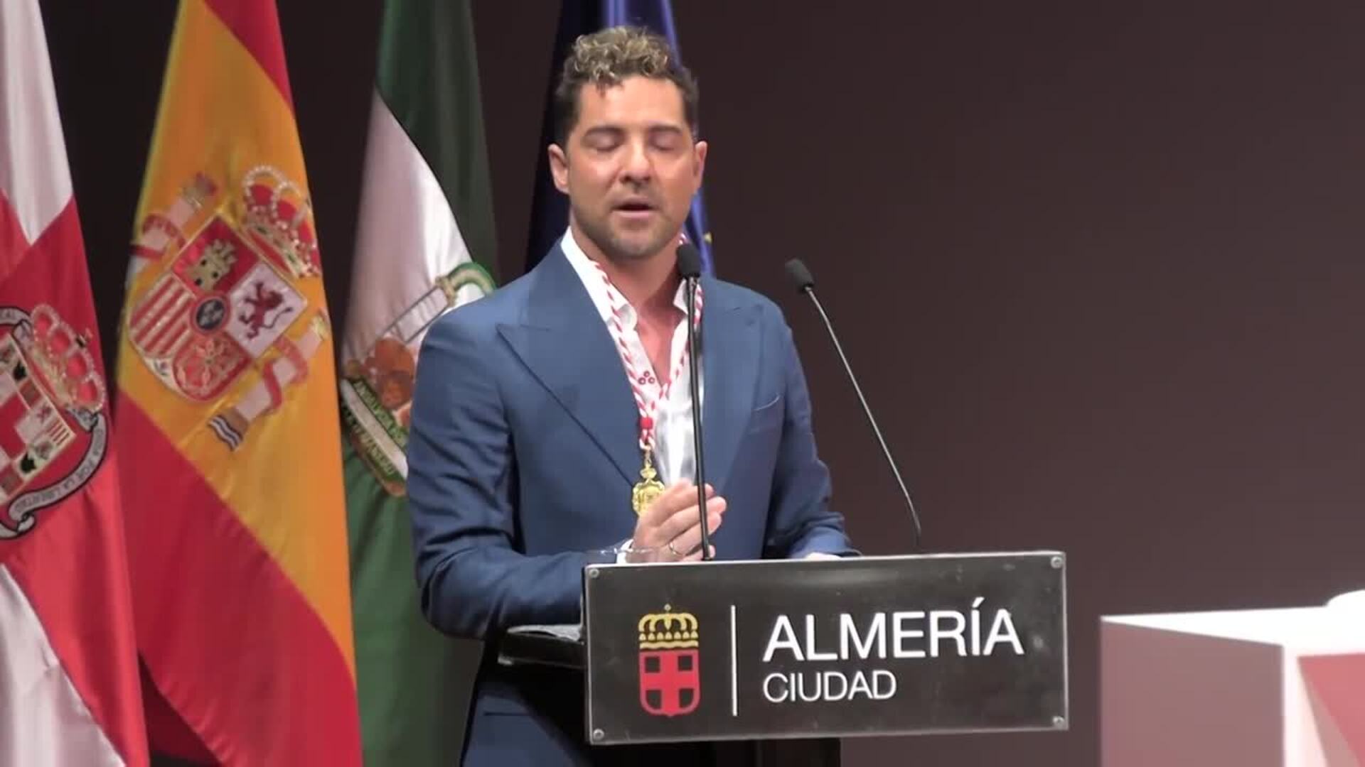 David Bisbal, emocionante agradecimiento a su padre al ser nombrado Hijo Predilecto de Almería