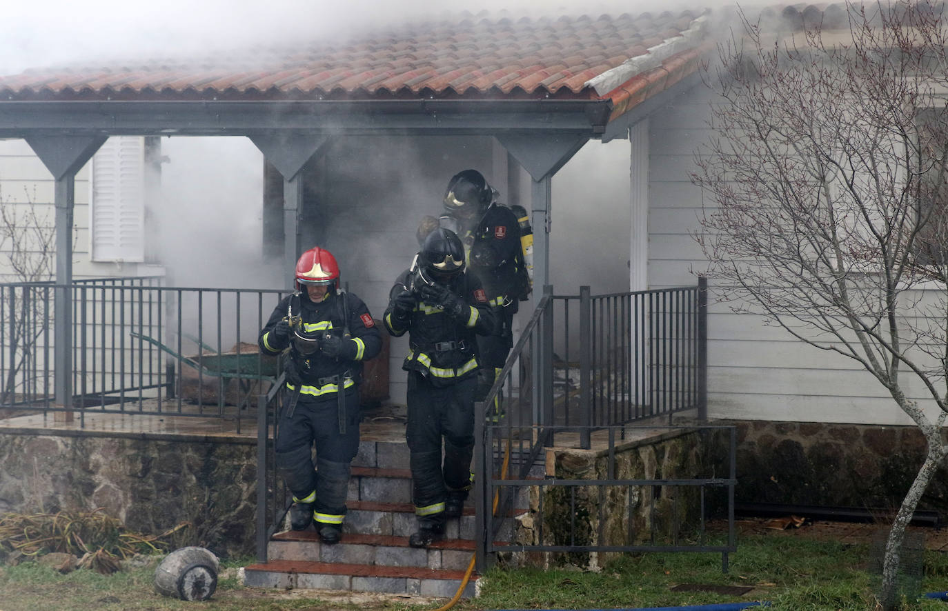 Incendio de una vivienda en Gallegos. 