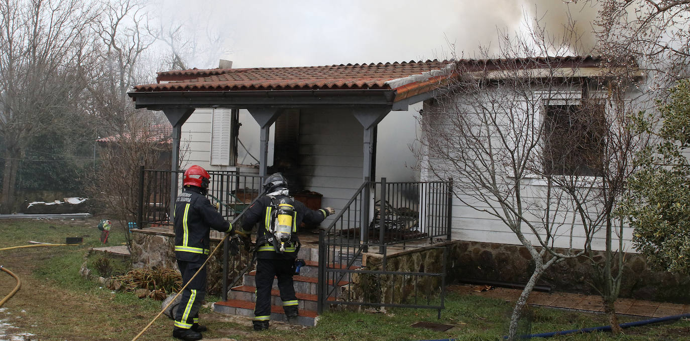 Incendio de una vivienda en Gallegos. 