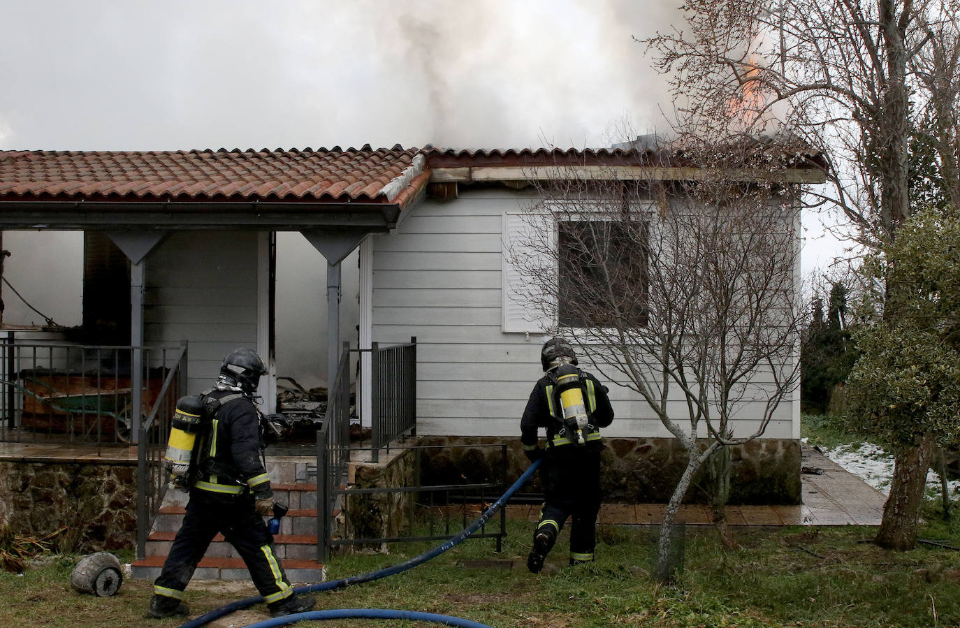 Incendio de una vivienda en Gallegos. 